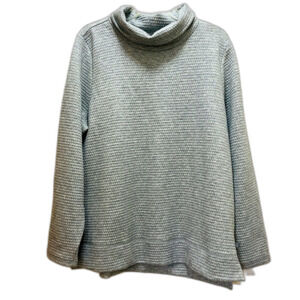 Talbots Grey Cotton Blend Cowl neck Sweatshirt NWT Sz XL